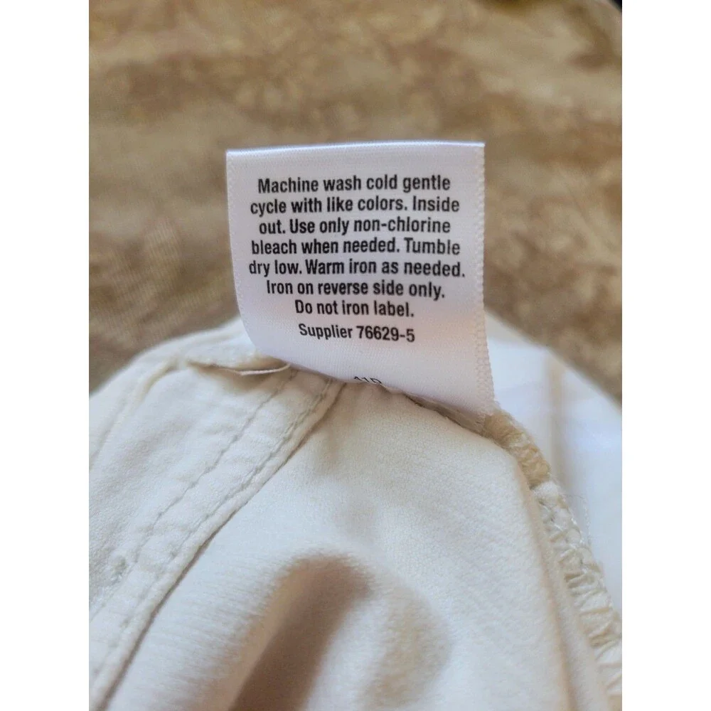 St. John's Bay Women's Straight Leg Corduroy Pants Size 20 Beige Cream NWT - Picture 7 of 7